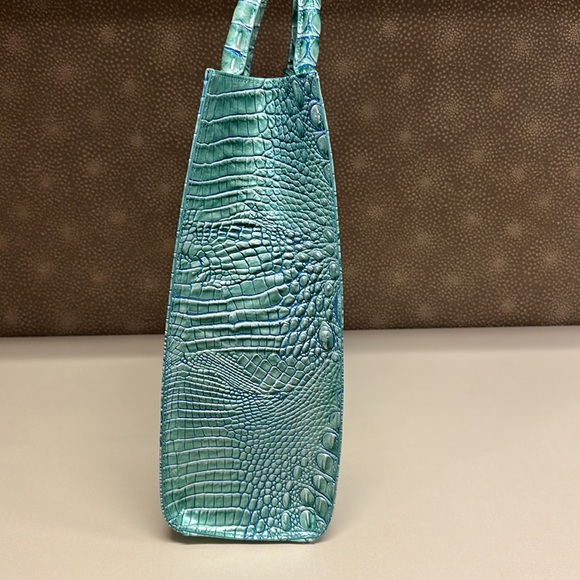 🔥🔥🔥NEW Brahmin Ombre Melbourne Croc Embossed Leather Satchel Shoulder Bag - Picture 11 of 16